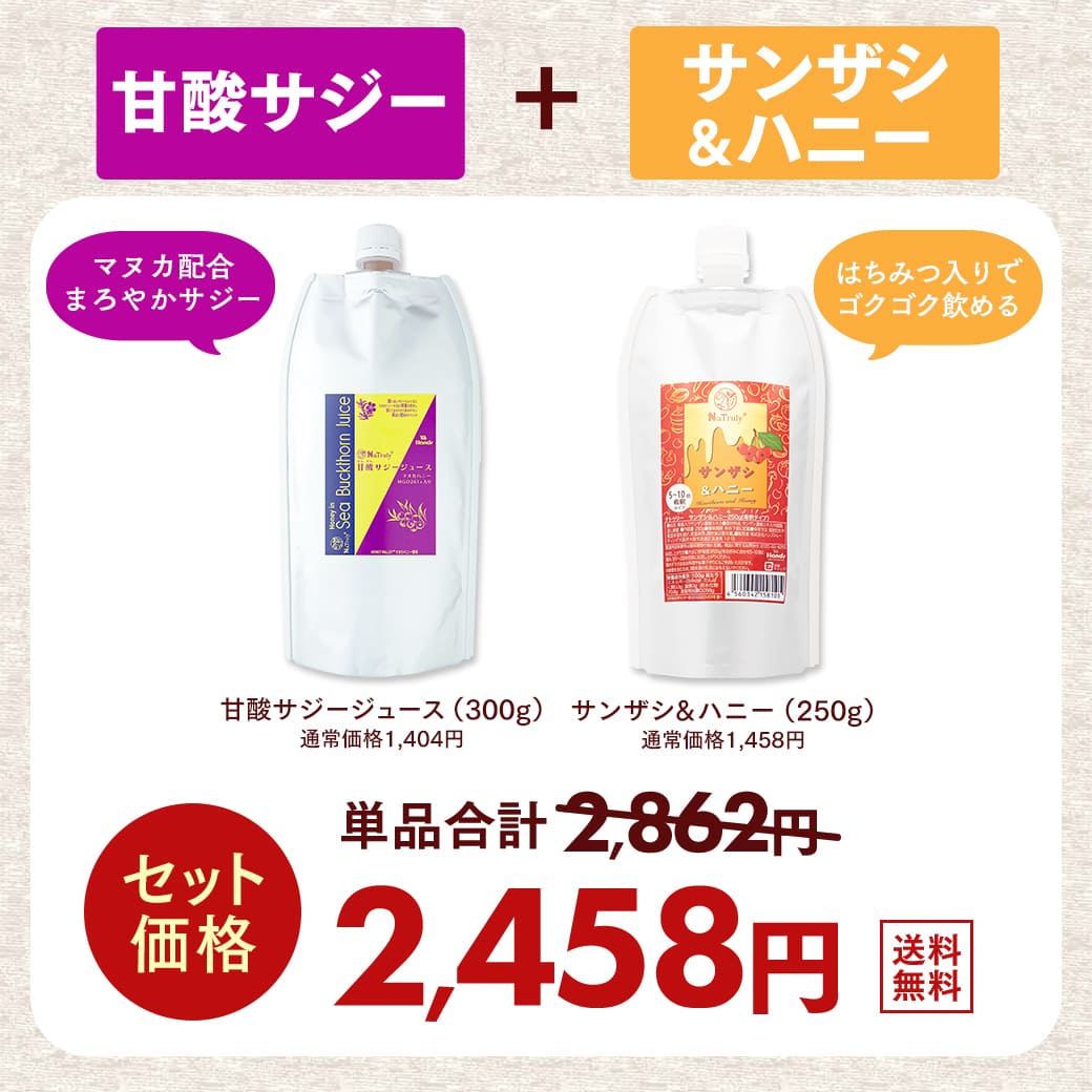 NaTruly サジージュース サンザシドリンク ナトゥリー はちみつ