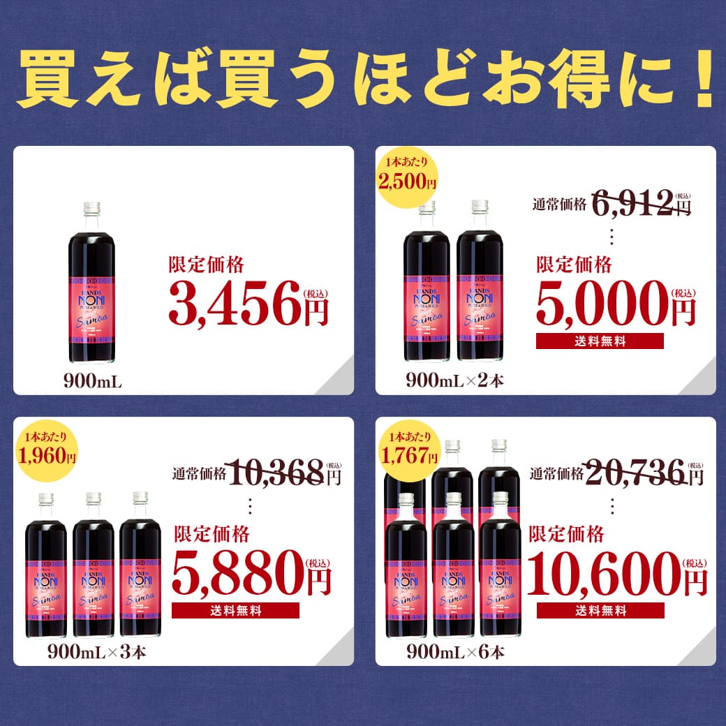 ノニジュース ハンズノニ サモア 半年熟成ノニジュース 900ml 6本セット 関連画像3