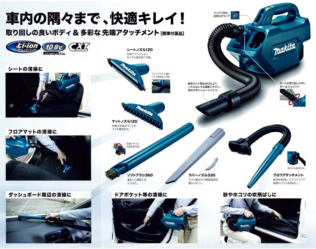 makita マキタ 10.8V充電式クリーナー（紙パック式）CL121DZ 本体のみ