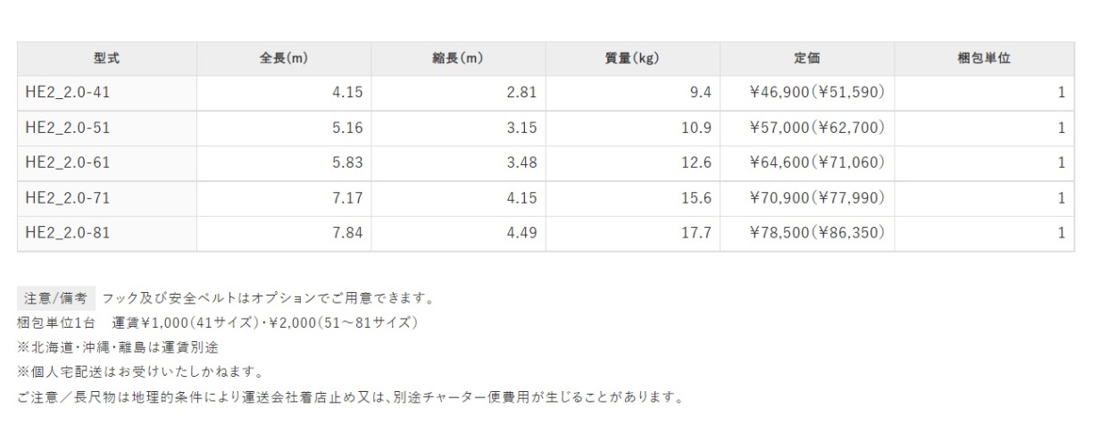 代引き不可 ハセガワ長谷川 Hasegawa HE2 2.0型 アルミ２連はしご HE2