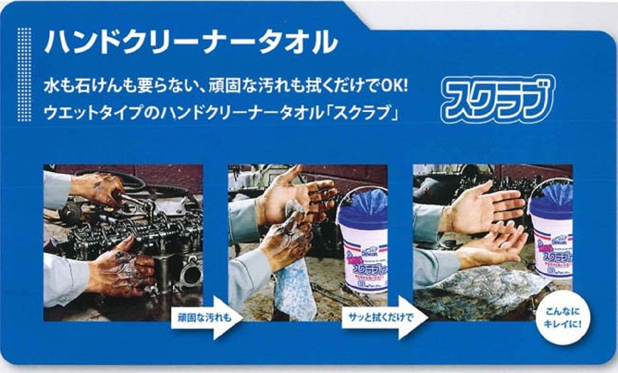 ITW デブコン ≪水なしで手洗い!≫ ハンドクリーナータオル スクラブ72