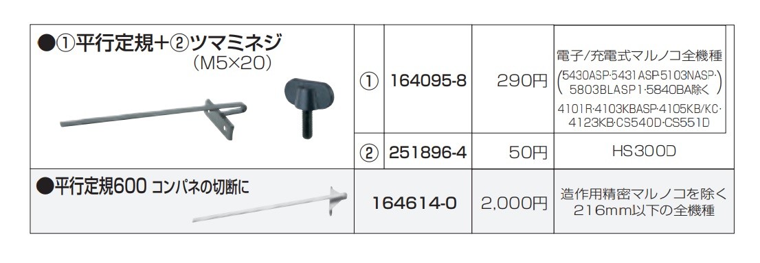 makita マキタ 純正部品　平行定規600　[164614-0]　コンパネ用　適応機種：造作用精密マルノコ除く全機種（216mm以下）