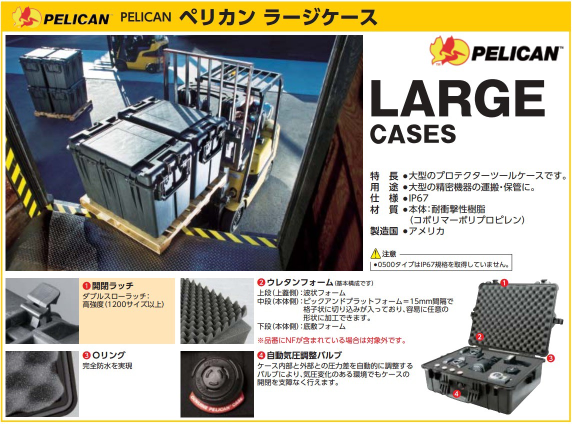 PELICAN ペリカン ラージケース 0500/0550共用キャスターセット [0507