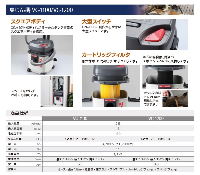 RYOBI リョービ　集塵機　京セラ　掃除機　VC-1200 VC-1200 集じん機 京セラインダストリアルツールズ(旧:リョービ