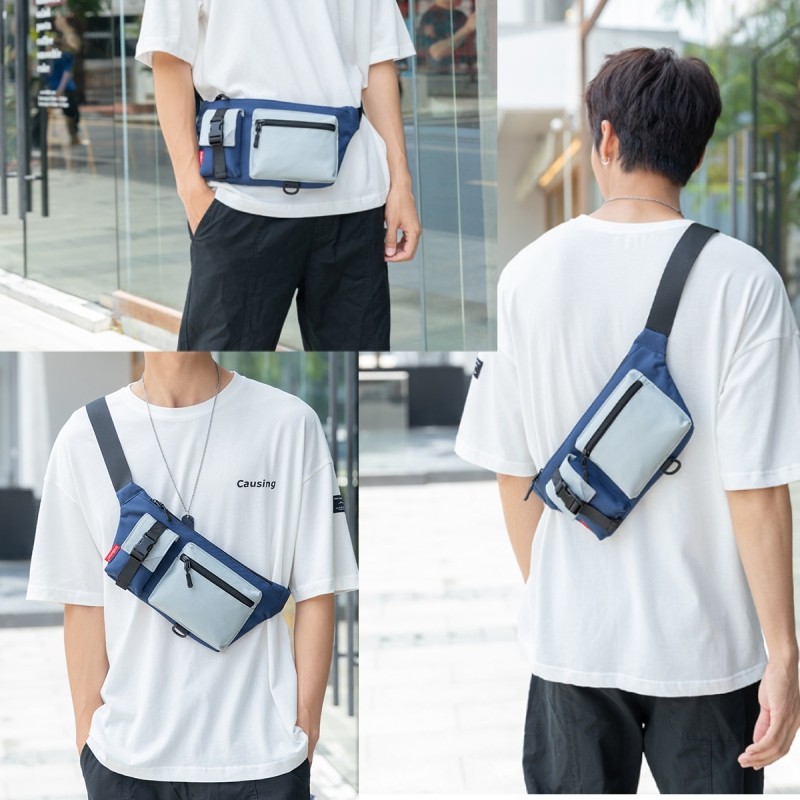 ウエストポーチ メンズ 腰 小さめ 仕事用 防水 斜めがけ 斜め掛け 薄型