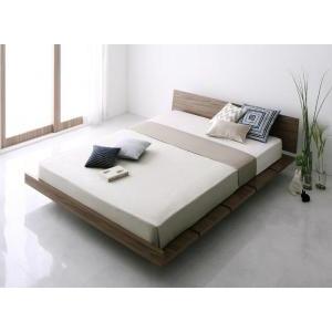 モダンデザインローベッド プレミアムボンネルコイルマットレス付き ナローステージ ダブル フレーム幅160 組立設置付(54650円)