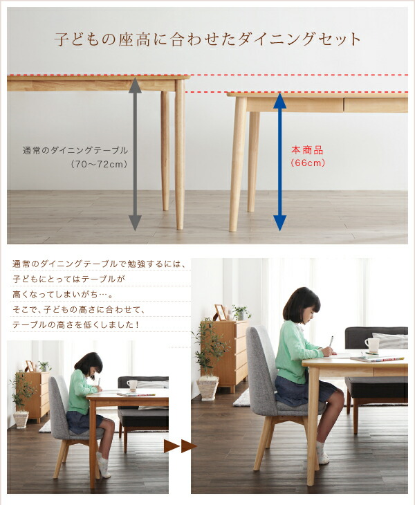 子供の高さに合わせた リビング学習ダイニングセット Genius 子供の高さに合わせた リビング学習ダイニングセット Genius