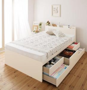 すのこベッド すのこ シングルベッド ベッドフレーム ベット 収納付き 薄型プレミアムポケットコイルマットレス付き ナチュラル