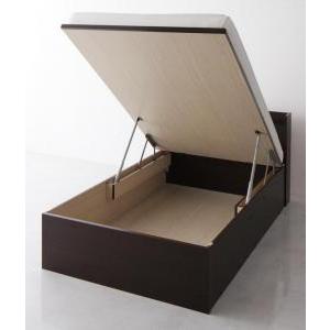 ベット 収納付きベッド 収納付 跳ね上げ マットレス付き 深型 日本製 マルチラススーパースプリングマットレス付 ダークブラウン(68370円)