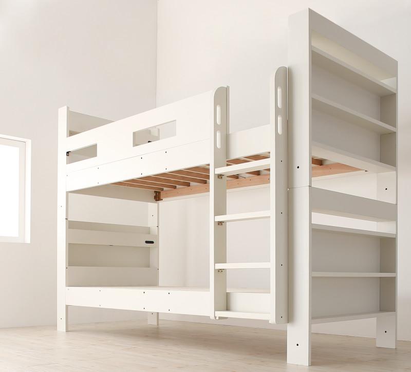 クイーンサイズベッドにもなるスリム2段ベッド ベッドフレームのみ スタンダード クイーン 組立設置付(100799円)