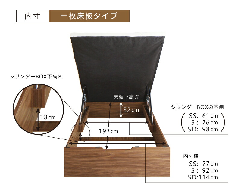 収納付きベッド シングルベッド すのこベッド 収納付 スタンダード