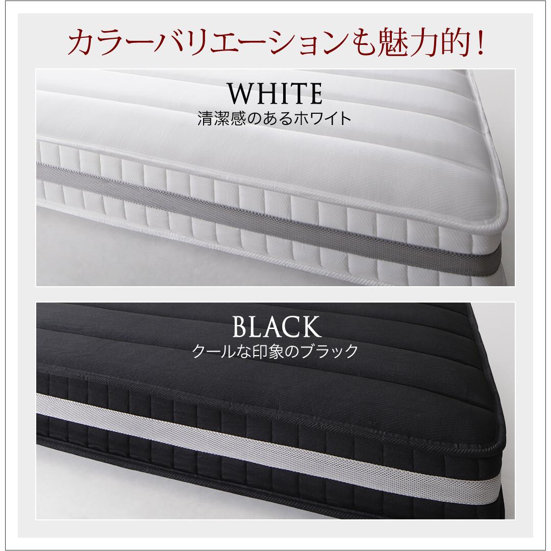 総合1位受賞 SALE開催中 収納付きベッド すのこベッド 収納付 プレミアムポケットコイルマットレス付き 縦開き ホワイト(分割式床板) ホワイト