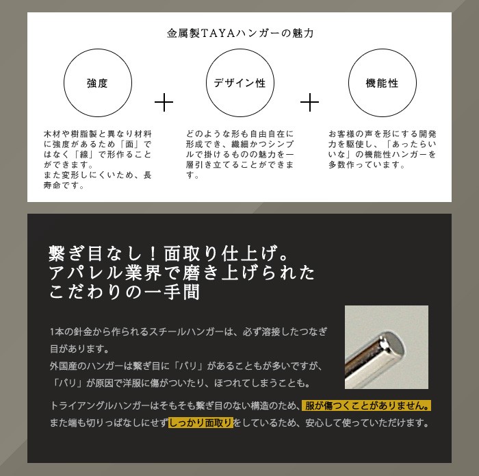 ハンガー すべらない おしゃれ トップス用 ストールにも
