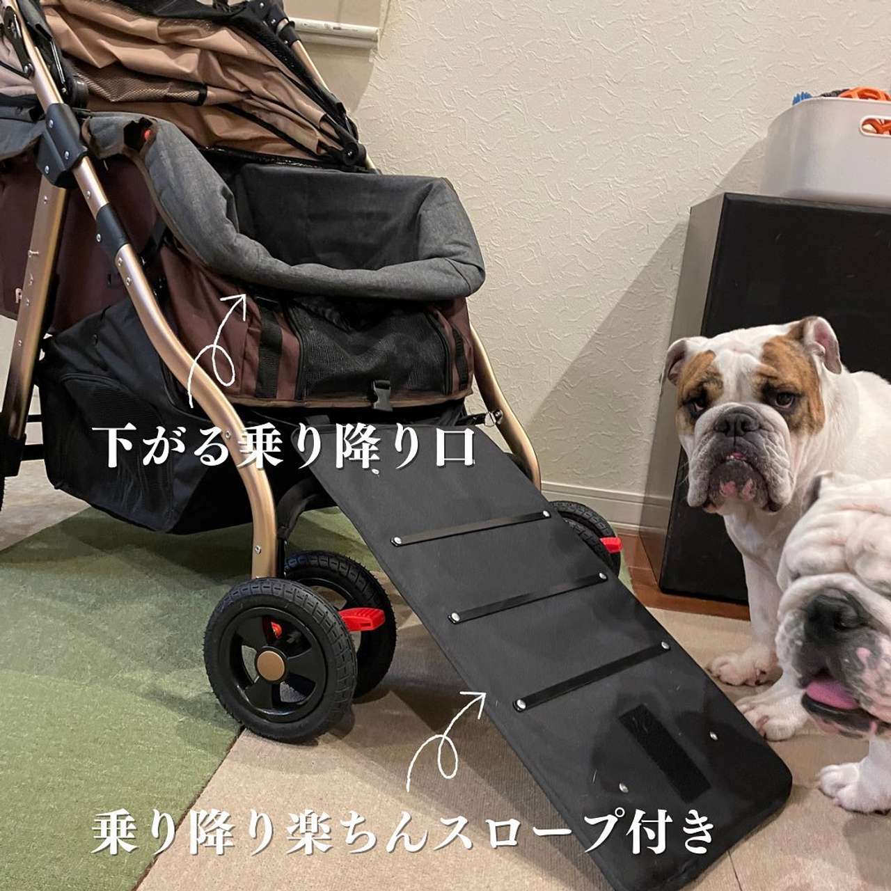 犬用 ペットカート ALLWAN ペットストローラー PREMIUM ブラック