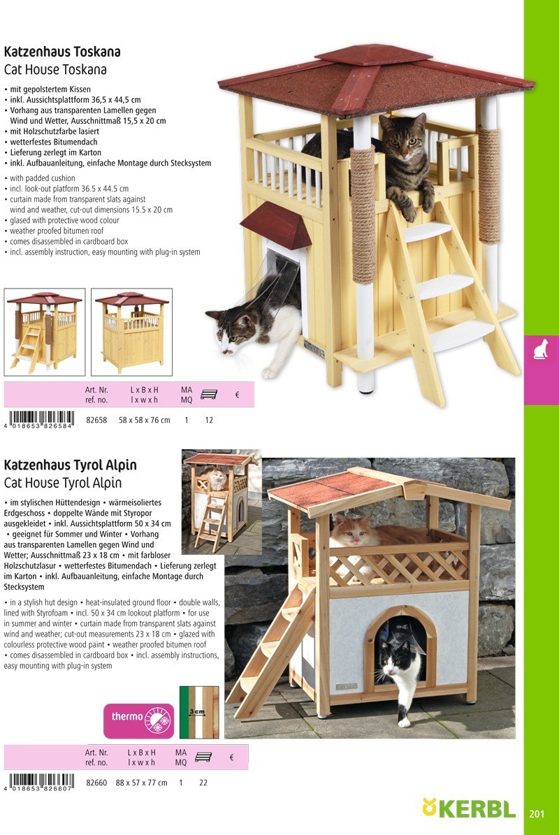キャットハウス　kerbl製 Amazon | KERBL PET ハウス ECOキャットハウス エリー サイズ57