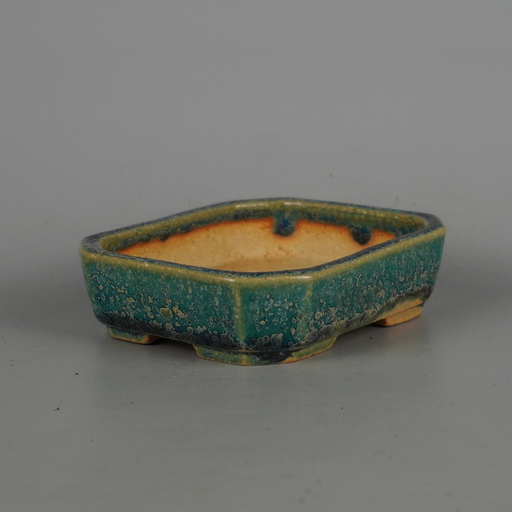 盆栽鉢 樹晃 鴻陽陶園 約16.2cm 約16.5cm A4◇