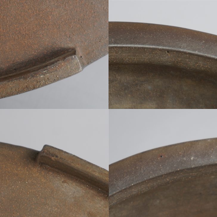 盆栽　鉢　中野行山　幅39.2cm 楽天市場】【中古】 盆栽鉢 常滑 中野 行山 大型 長辺 約41.5cm 長方鉢