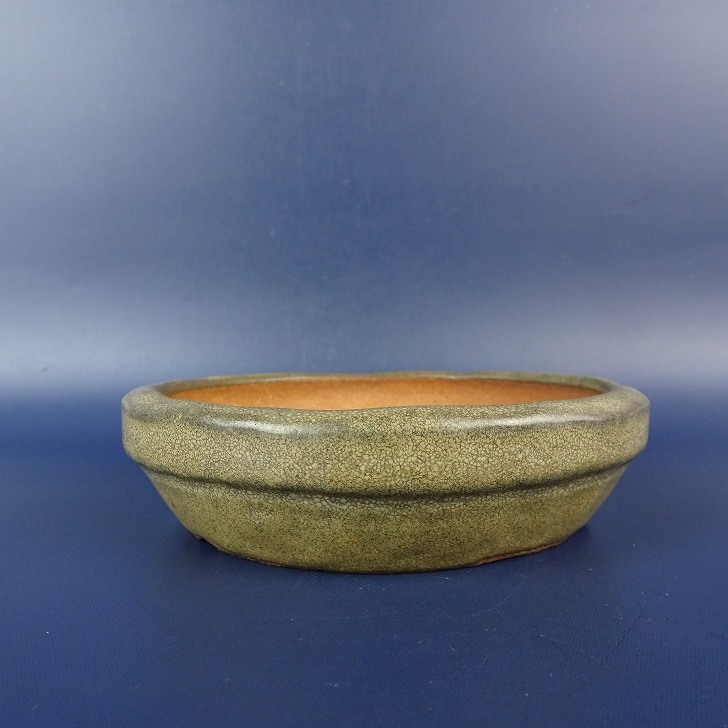 739.堂下豊生 盆栽鉢 植木鉢 小品盆栽 10*4cm 盆栽鉢 烏泥外縁輪花式鉢 植木鉢 中国鉢 張氏製陶 落款あり 12号 35cm
