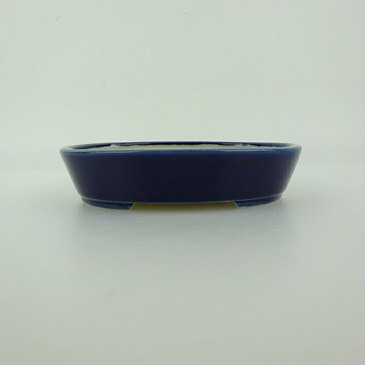 盆栽 【】 盆栽鉢 青香 小型 長辺 約 12cm 長方鉢 釉薬 現品 鉢