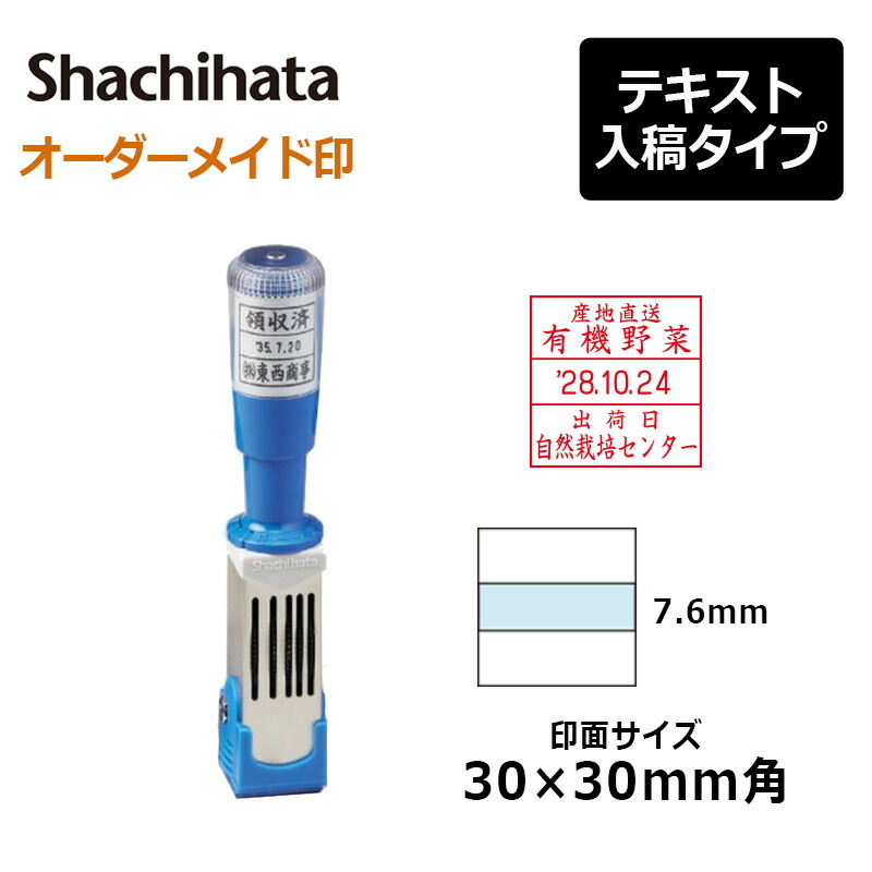 シヤチハタ データースタンプ 年号分割式 30角（印面サイズ：30×30mm