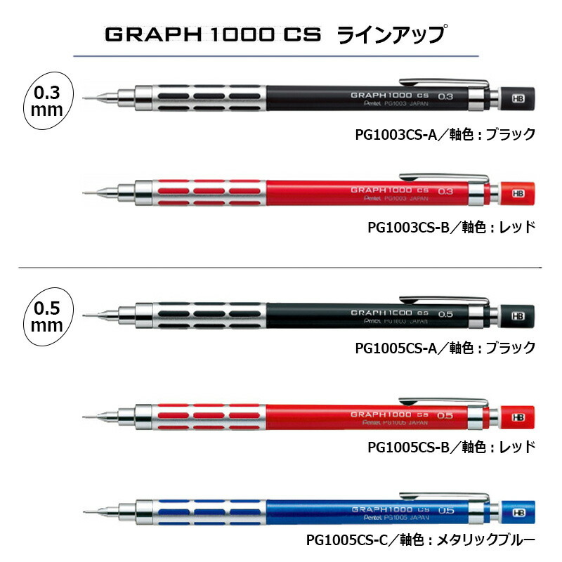 2021最新作】 ぺんてる PG1005CS-C グラフ1000CS 0.5 HB 製図用 discoversvg.com