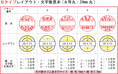 24mm丸Bタイプレイアウト見本