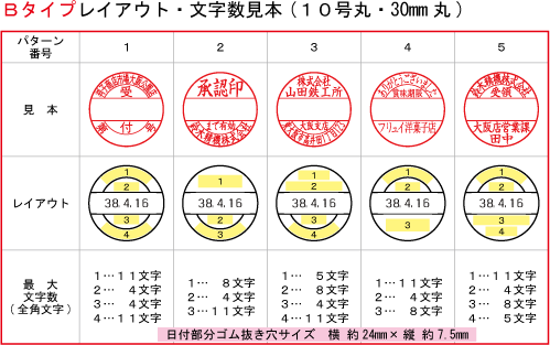 30mm丸Bタイプレイアウト見本