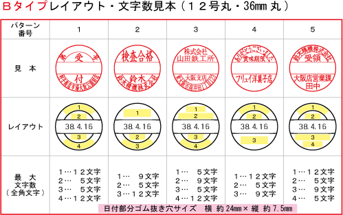 36mm丸Bタイプレイアウト見本