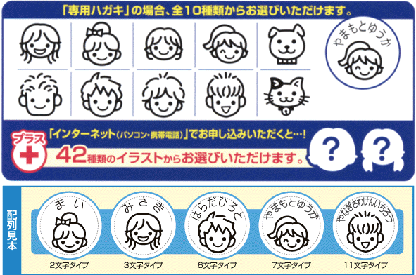 どこでももちものスタンプマイキャラ印影見本1