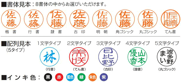 ネームペンプリモ印影見本