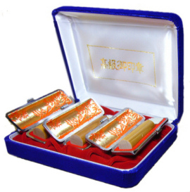 印鑑 はんこ 楓実印 18.0mm 銀行印 16.5mm 認め印 15.0mm個人印3本セット もみ皮ケース 送料無料