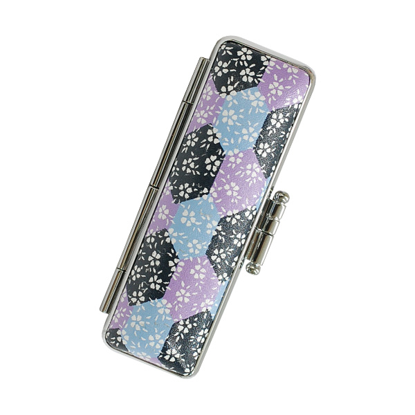 印鑑ケース おしゃれ 朱肉付き 紺ローケツ 13.5mm 15.0mm 用(HK060
