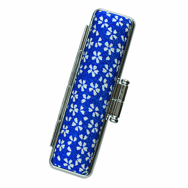 印鑑 はんこ オランダ水牛印鑑ちりめんケースセット「桜草」10.5 12.0mm 認印 女性 銀行印 (ゆうメール) (HK060) | はんこ祭り | 03