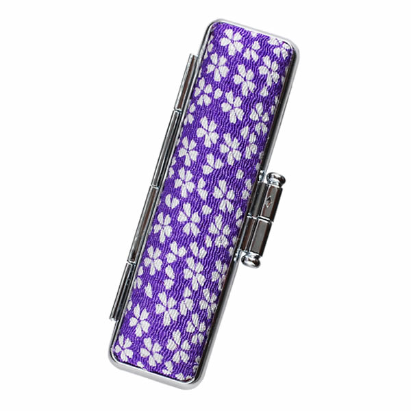 印鑑 はんこ オランダ水牛印鑑ちりめんケースセット「桜草」10.5 12.0mm 認印 女性 銀行印 (ゆうメール) (HK060) | はんこ祭り | 04