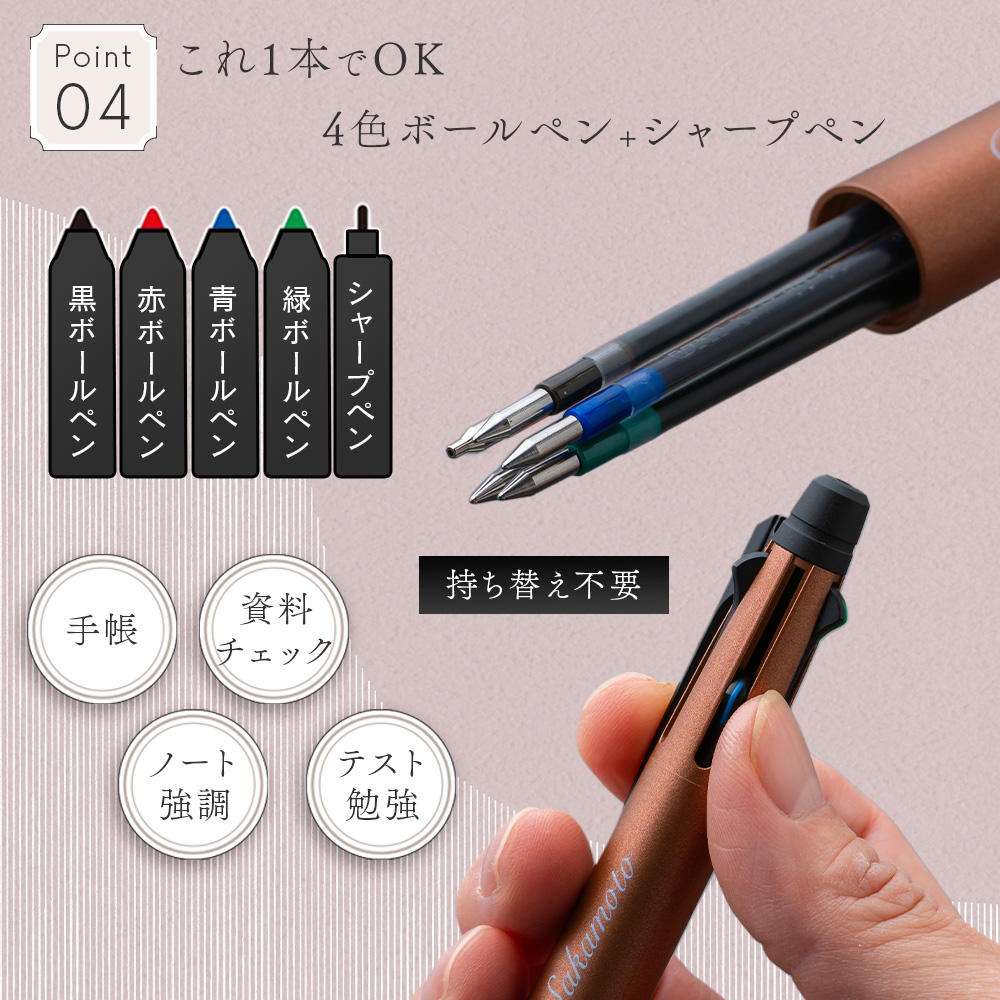 ピュアモルト ジェットストリームインサイド 多機能ペン 4&1