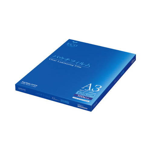 パウチフィルム　１２５ミクロン Ａ３判　１００枚入 パウチフィルム 125ミクロン A3判 100枚入 : はんこ堂online