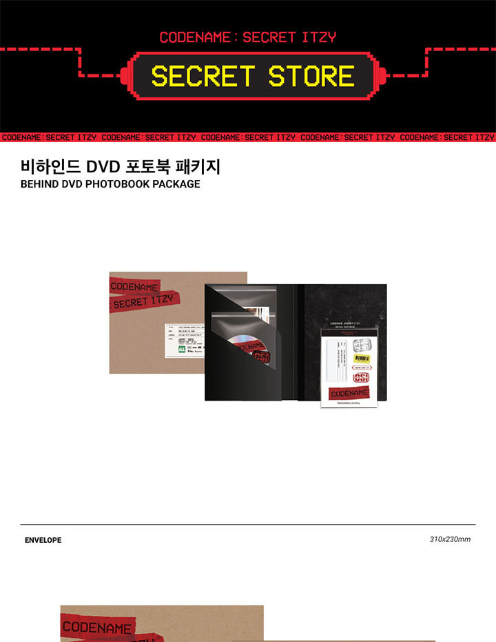ITZY POP UP STORE GOODS behind dvd 