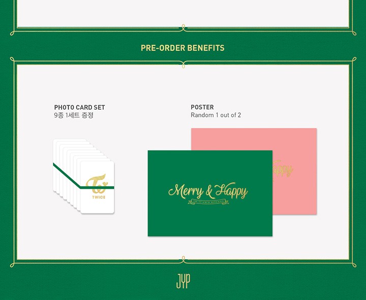 TWICE トゥワイス THE 1ST ALBUM : REPACKAGE Merry & Happy