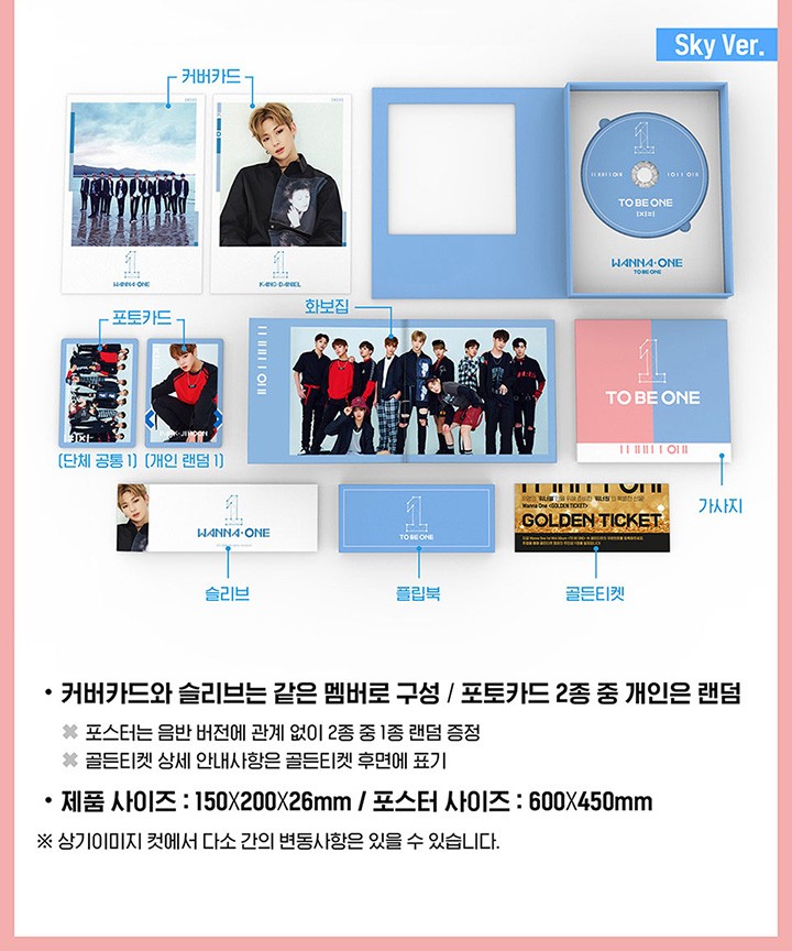 Wanna One ワナワン ミニアルバム ランダムカバー・バージョン 1X1=1