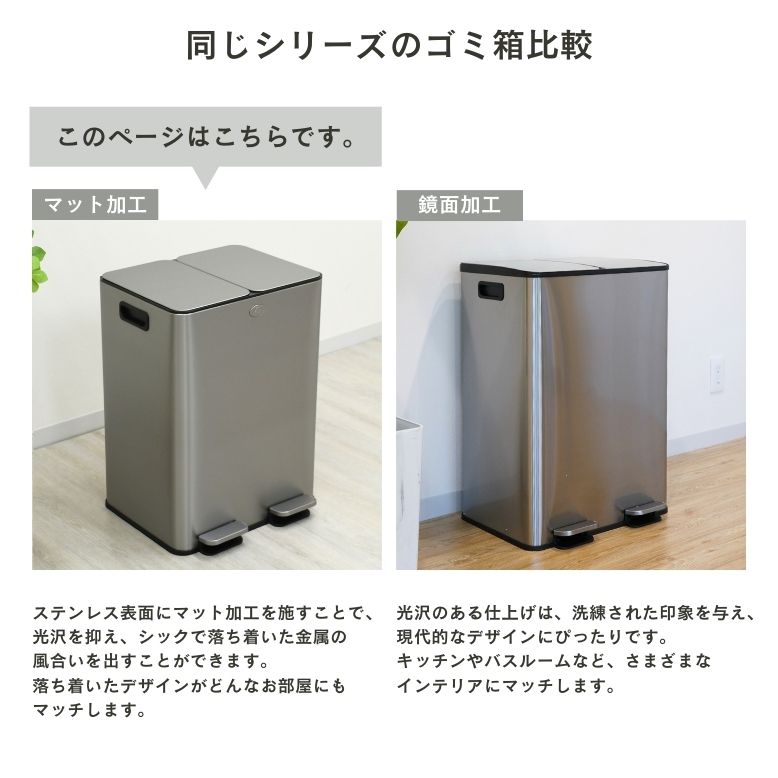 ゴミ箱 2分別 分別 蓋付きゴミ箱 ペダル式 キッチン ペダル 足踏み