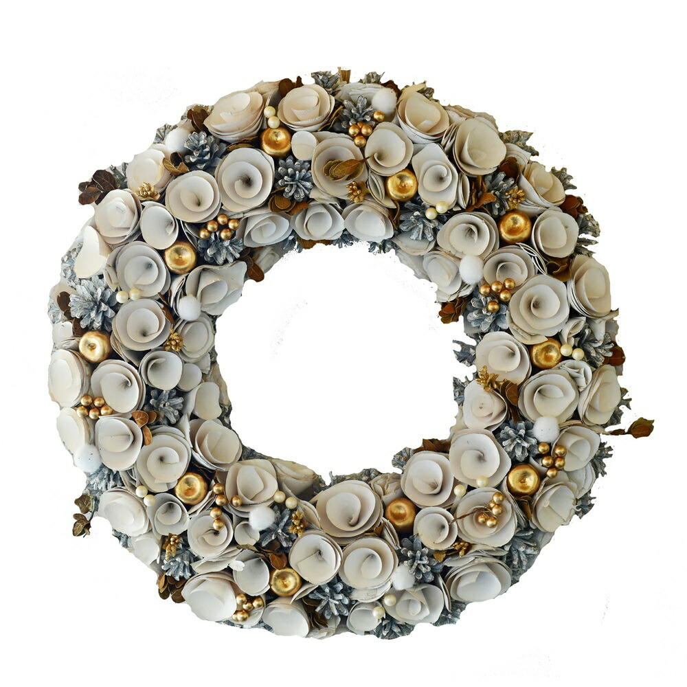 DEPOS クリスマスリース リース 玄関 天然素材 直径60cm 北欧 おしゃれ