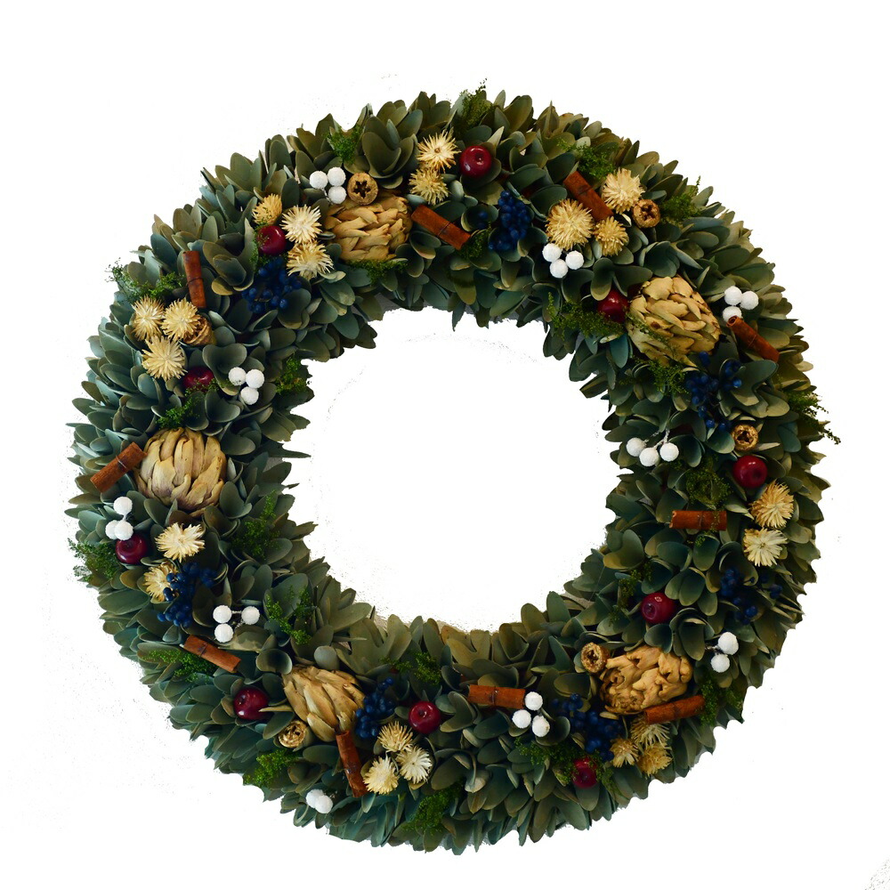 DEPOS クリスマスリース リース 玄関 天然素材 直径60cm 北欧 おしゃれ