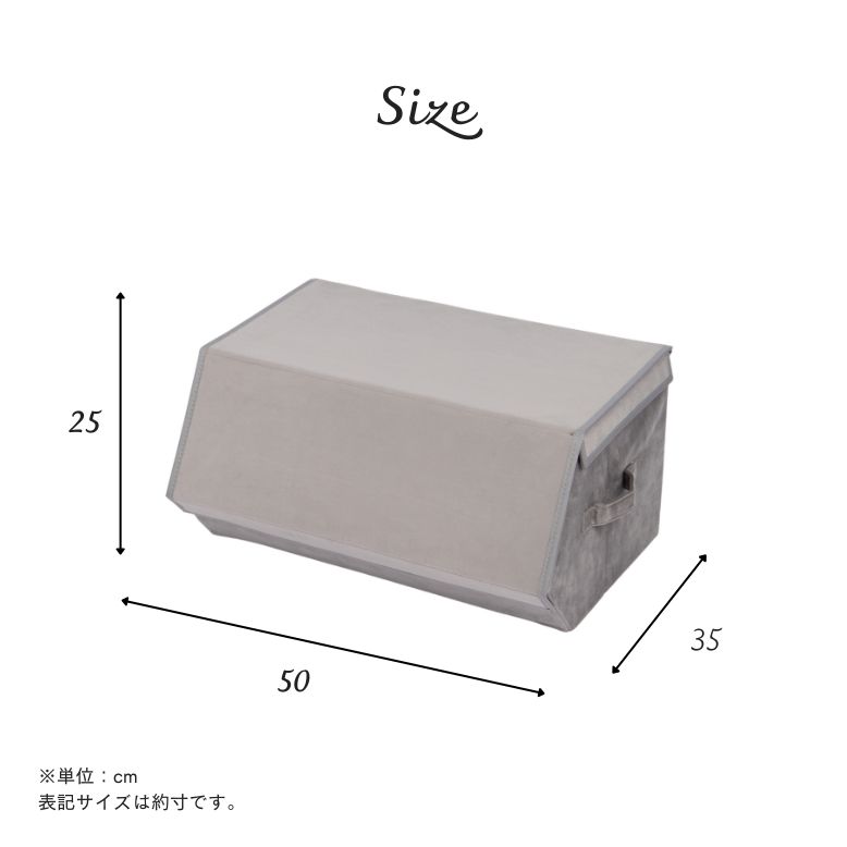 DEPOS 収納ボックス 収納ケース 折りたたみ ピンク グレー 前開き フタ