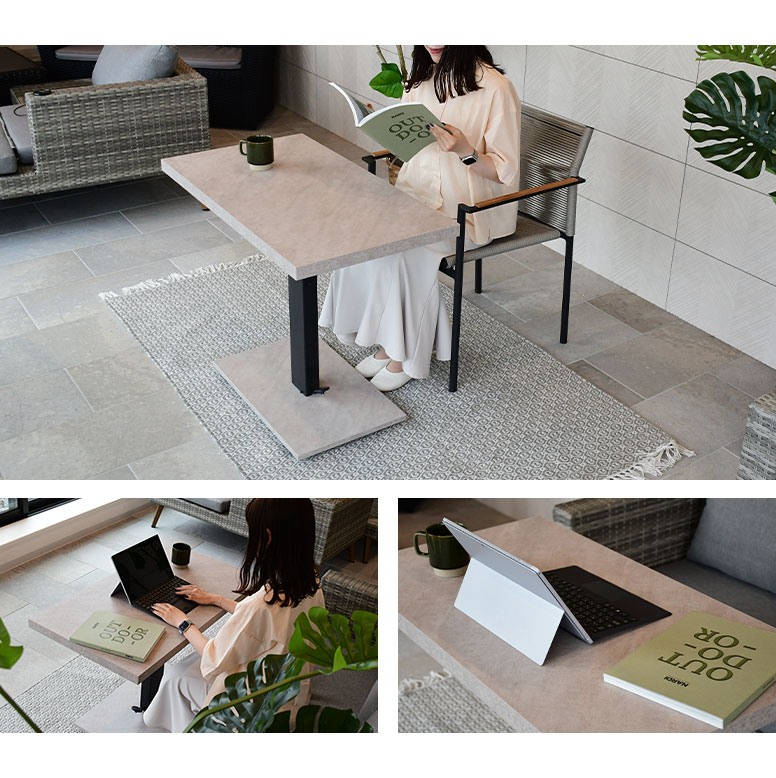 大理石風　昇降テーブル【3/18まで限定出品】 楽天市場】【楽天スーパーSALE 全商品P10倍】昇降式テーブル