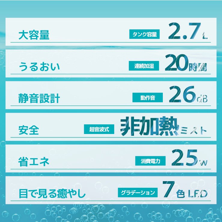 加湿器 超音波式 しずく型 おしゃれ アロマ おすすめ 卓上 20時間 大容量 木目調 2.7L 330ml/h アロマディフューザー 2.7リットル  2.7 送料無料 HG-ASL014 :HG-ASL014:ハンファ・ジャパン - 通販 - Yahoo!ショッピング