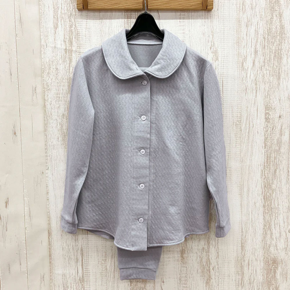 SALE 20%OFF】 キルトニット あったか 長袖 パジャマ レディース M/L