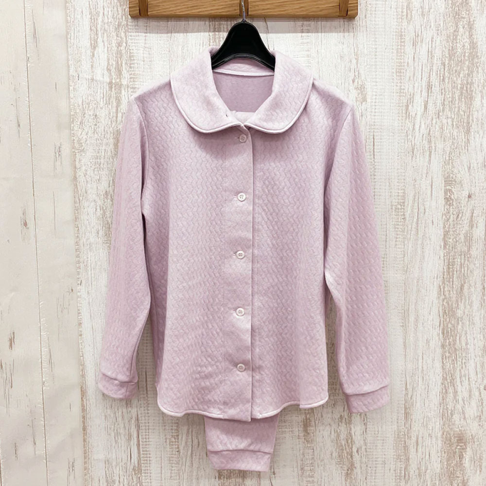 SALE 20%OFF】 キルトニット あったか 長袖 パジャマ レディース M/L