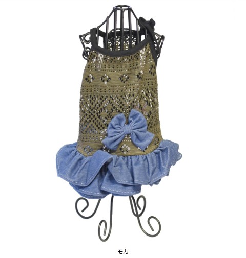 レースフリルリボンキャミワンピ