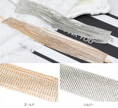 キラキラ12連ネックレス