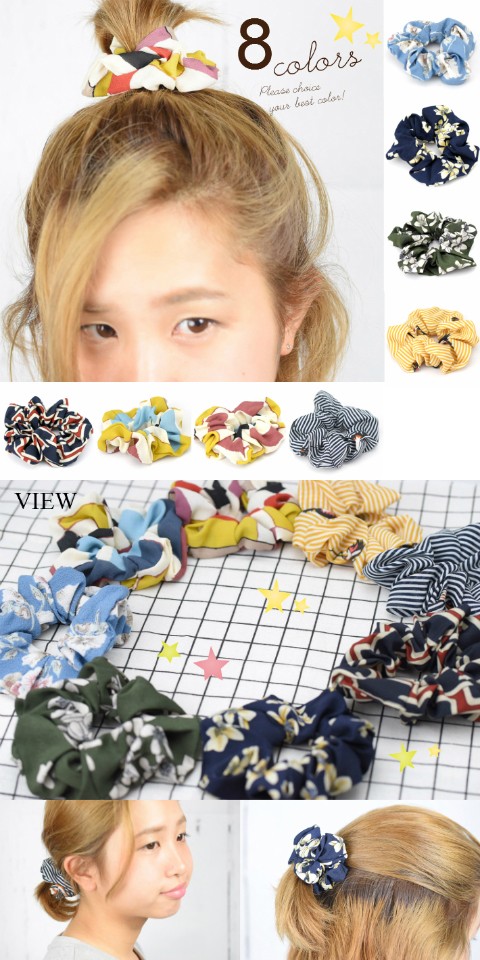 プリント柄シュシュ